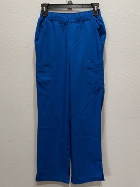 Wink Women's Cargo Utility Scrub Pant XS Petite Royal Blue